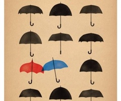 The blue umbrella